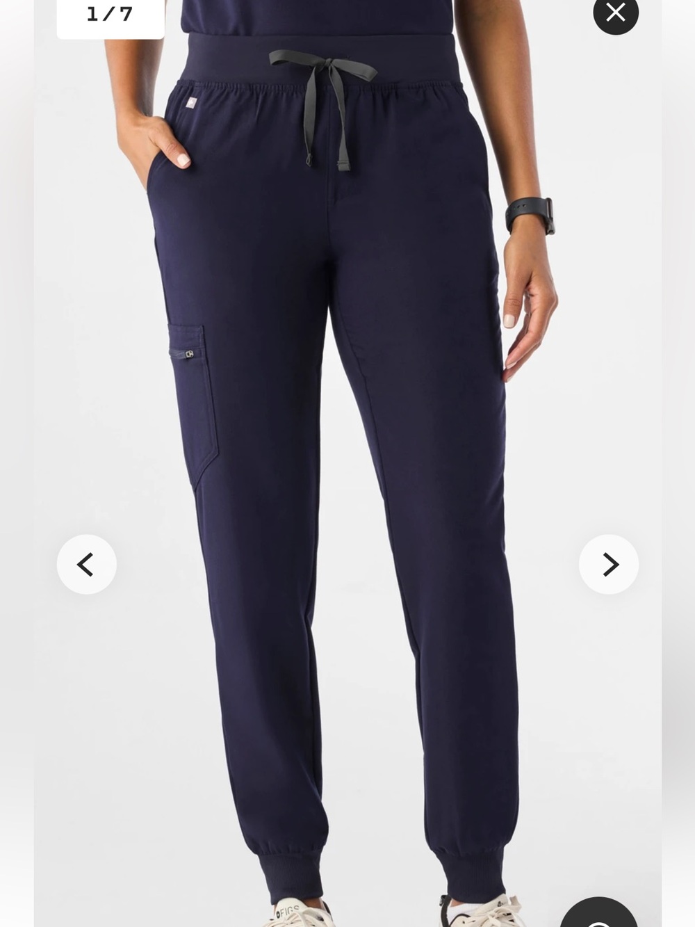 Women's Navy Blue Figs Zamora Joggers scrub Pants Large L